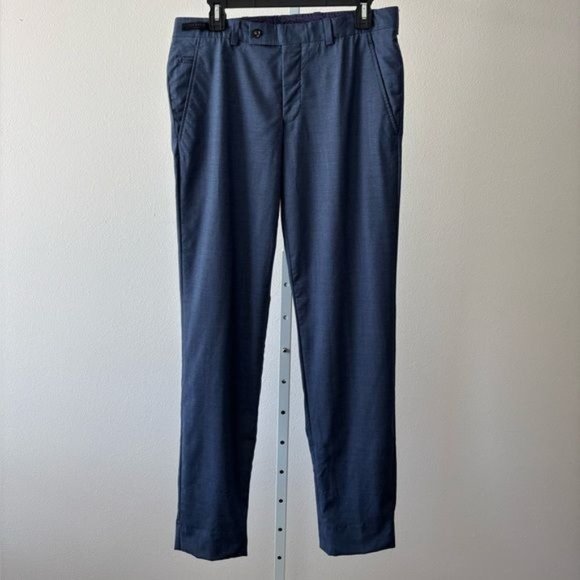 Ted Baker Pants Wool  32R X 33 Jerome Flat Front Preppy Quiet Luxury Old Money - Picture 3 of 12